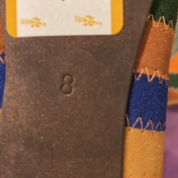 Soho Lab suede striped flats (sz 8) - Picture 7 of 12